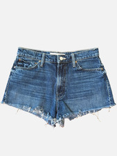 MOTHER The Dodger Fray Shorts 26 Did You Bring Me Anything Denim Jean Cutoffs picture