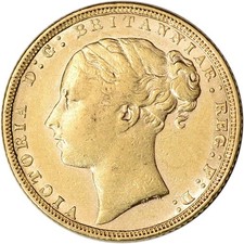 Great Britain Gold Sovereign (.2354 oz) - Victoria Young - Avg Circ Random Date picture