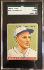 Leo Durocher, 1933 Goudey, 147, SGC 2.5, HOF  picture