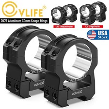 1Pair 30mm Picatinny Rifle Scope Rings Mount 7075 Aluminum - Medium/High Profile picture