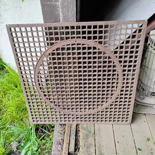 Antique Vtg Large Cast Iron Floor Grate picture
