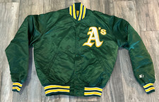 Starter Diamond Collection Oakland A’s MLB Satin Jacket Men’s L Vintage 90s picture