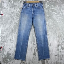 True Vintage 70s Wrangler 13MWZ Jeans Fits 28x31 Raw Hem Cowboy Cut Made in USA picture