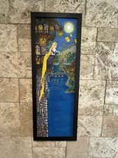 Diaz Original OOAK  Acrylic Canvas 12x36.    Castle Fantasy picture