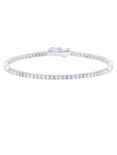 Authentic Crislu Silver Tennis Bracelet in Platinum (7.5 inches) picture