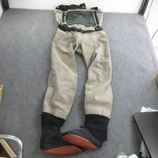 Simms Chest Waders Mens Medium Long Tan Gore-Tex Stockingfoot Made In USA picture