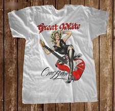 Vtg Great White Band Heavy Cotton All Size Unisex White Shirt picture