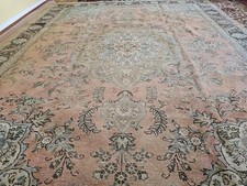 9.3 x 12.5 ANTIQUE QUALITY VEG DYE USHAK CAUCASIAN VINTAGE SERAPI HERIZ KAZAK picture