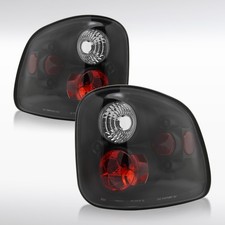 Fit 1997-2003 Ford F-150 Flareside Black Tail Lights Rear Brake Lamps Left+Right picture