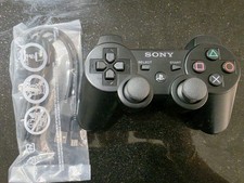 Authentic Sony Playstation 3 PS3 Genuine OEM Dualshock Black Controller With Usb picture