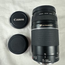 Canon Ultrasonic Zoom Lens EF 75-300mm 1:4-5.6 III USM TESTED WORKING picture