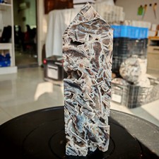 5.39LB Polishing and repairing of natural sphalerite crystal columns 2450g picture