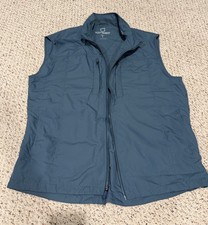 SCOTTEVEST SeV Men Blue Multi Pocket Travel Utility Vest Large Techwear Hiking picture
