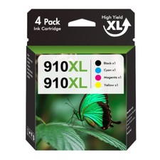 4PACK 910XL Ink Combo W/Chip for HP OfficeJet Pro 8010 8015 8020 8022 8025 8028 picture