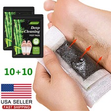 20PCS Foot Detox Pads Pain Relief Detoxify Toxins Patch Organic Herbal Care US picture