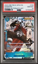 2023 One Piece Pillars of Strength Sogeking #OP03-122 EN Manga Alt Art PSA 10 picture