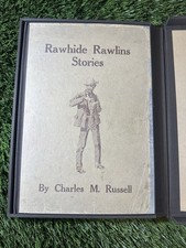 RARE 1921 Rawhide Rawlins Stories Charles M. Russell - Prof. Restored + Case picture