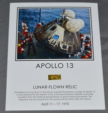 Apollo 13 Space Lunar Flown Kapton Foil Artifact Relic Fragment NASA Moon picture