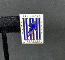 Vintage 1990 Illinois Fighting Illini Football Gold Tone Lapel Pin   picture