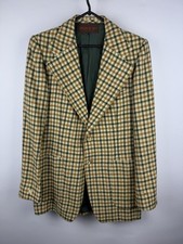 Vintage Yves Saint Laurent Plaid Tweed Wool Blazer Jacket Made in France YSL 70s picture