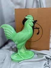 Rare Fenton 5257 XE Chameleon Green Slag Rooster 8.5