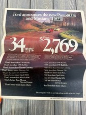 Vintage 1975 Ford Mustang II & Pinto MPG Print Ads The Blade Magazine June 22 19 picture