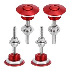 4 Pcs 1.25 in Aluminum Vehicle Hood Pins Red picture