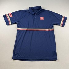 Uniqlo Kei Nishikori Polo Shirt Tennis Mens Small Blue Dry-Ex Performance Wear picture