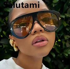 Vintage Luxury Brand Designer Oversized Pilot Sunglasses Women For Men Shades Bi picture
