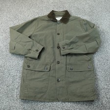 Orvis Jacket Mens L Green Canvas Corduroy Collar Field Barn Chore Coat Outdoor picture