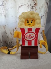 LEGO Popcorn Costume Guy Minifigure Storage Box Container w/ Yellow Strap picture
