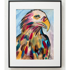 EMBRY Original Acrylic 11x14 Eagle Painting 
