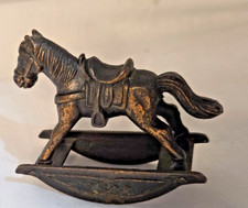 Vtg 1976 Durham Ind Inc, Diecast Metal Rocking Horse Mini Hong Kong No.16 2.75'' picture