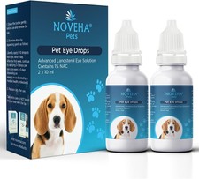 NOVEHA Pet Eye Drops w/Lanosterol + NAC for Dogs (2x10mL) picture