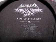 Metallica Wired World Tour Wear Ever I May Roam Concert Shirt Size XL X-Large picture