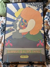 VTG PETER MAX LITHOGRAPH POSTER SUMMER IS A TAPE THING FRAMED 36x24 1960s picture