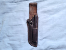 Vintage Fred Bear Archery Knife Stone & File Leather Sheath {sheath only} Exc. picture
