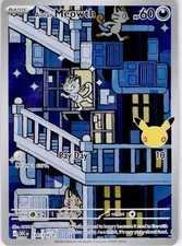 Alolan Meowth 139/128 Holo Illustration Rare 30th Celebration Pokemon NM picture