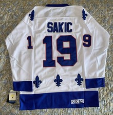 CCM JOE SAKIC #19 Quebec Nordiques Retro NHL Jersey- Size Medium *PRISTINE* Rare picture