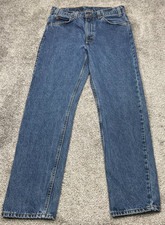Vintage 90s Levis 505 Men's 32x30 (Fits 30x30) Straight Denim Made in USA 1996 picture