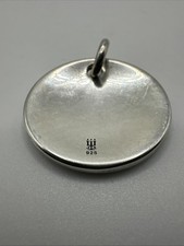 Retired James Avery round disc pendant engraved “Trust & Be Fearless” 17.5g picture