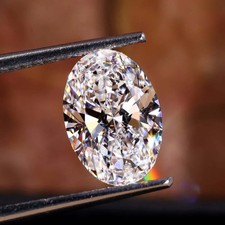 10.40 Ct Loose Moissanite Oval Cut 12 x 16 MM D Colorless IF Clarity Certified picture