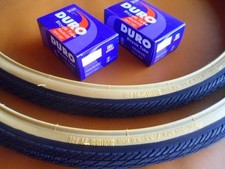 *New 700x35c Pair of Gum Wall Tires + Tubes Road Fixie Bike Black/Gum 700c picture