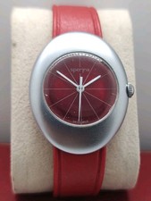 Space Age Vintage Watch Sperina Manual wind Red Dial Swiss Made 1970s Oval rare picture