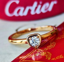 Cartier Diamant Léger de Cartier Heart Diamond 18K Rose Gold Ring (Size 49) picture