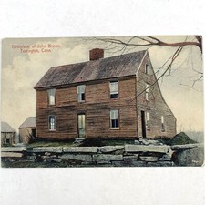 Birthplace of John Brown Torrington Connecticut Vintage Postcard Old CT House picture