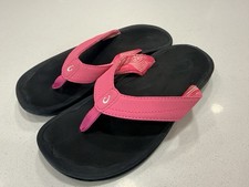Olukai Women’s Ohana Sandals Punch Pink Palm Size 8 MSRP $80 picture