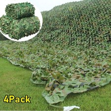 4Pack 13x20Ft Camping Camouflage Netting Camo Sunshade Mesh Hunting Car Cover picture