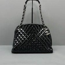 Chanel Classic Large Black Leather Silver HW Shoulder Bag Authentic Preowned picture