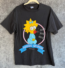 VTG Mens Sz L Maggie Simpson Mens Shirt Medium Suck Suck Suck USA Made Single picture